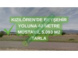 KARACA'dan Kızılören'de Beyşehir Yoluna 40 Metre Müstakil 5.093 M2 Tarla