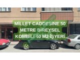 Millet Caddesine 50 Metre Bireysel Kombili 40 M2 Dükkan
